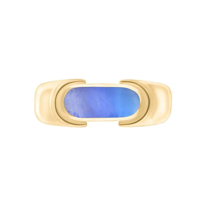 9ct Yellow Gold Moonstone Oval Dodgem Ring