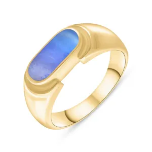 9ct Yellow Gold Moonstone Oval Dodgem Ring