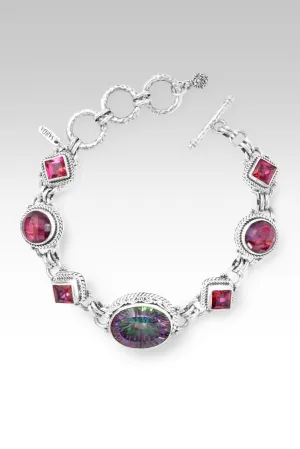 Abide in Me Bracelet? in Odyssey Green? Mystic Quartz, Pink Purple Abalone & Ultra? Mystic Topaz