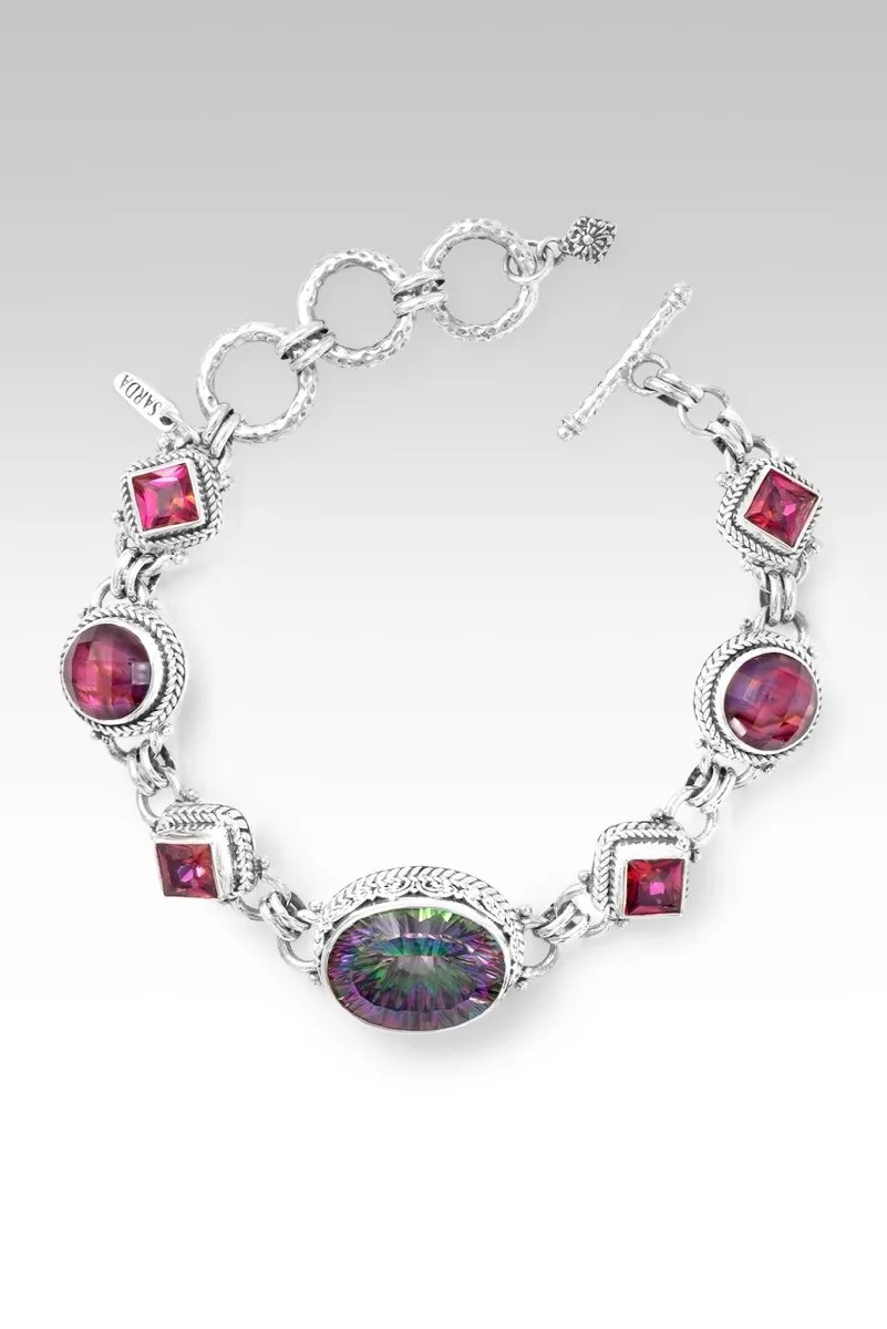 Abide in Me Bracelet? in Odyssey Green? Mystic Quartz, Pink Purple Abalone & Ultra? Mystic Topaz