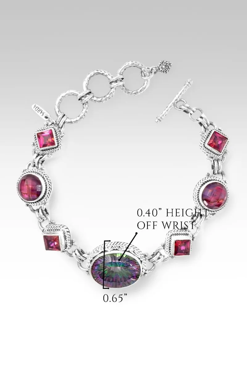 Abide in Me Bracelet? in Odyssey Green? Mystic Quartz, Pink Purple Abalone & Ultra? Mystic Topaz