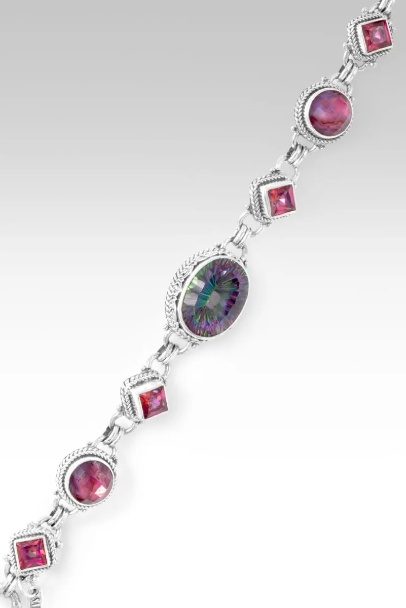 Abide in Me Bracelet? in Odyssey Green? Mystic Quartz, Pink Purple Abalone & Ultra? Mystic Topaz