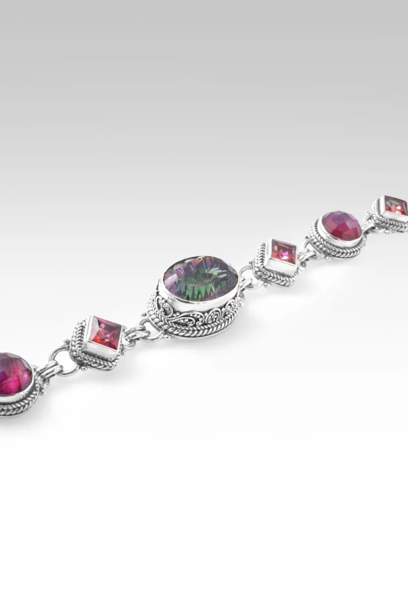 Abide in Me Bracelet? in Odyssey Green? Mystic Quartz, Pink Purple Abalone & Ultra? Mystic Topaz