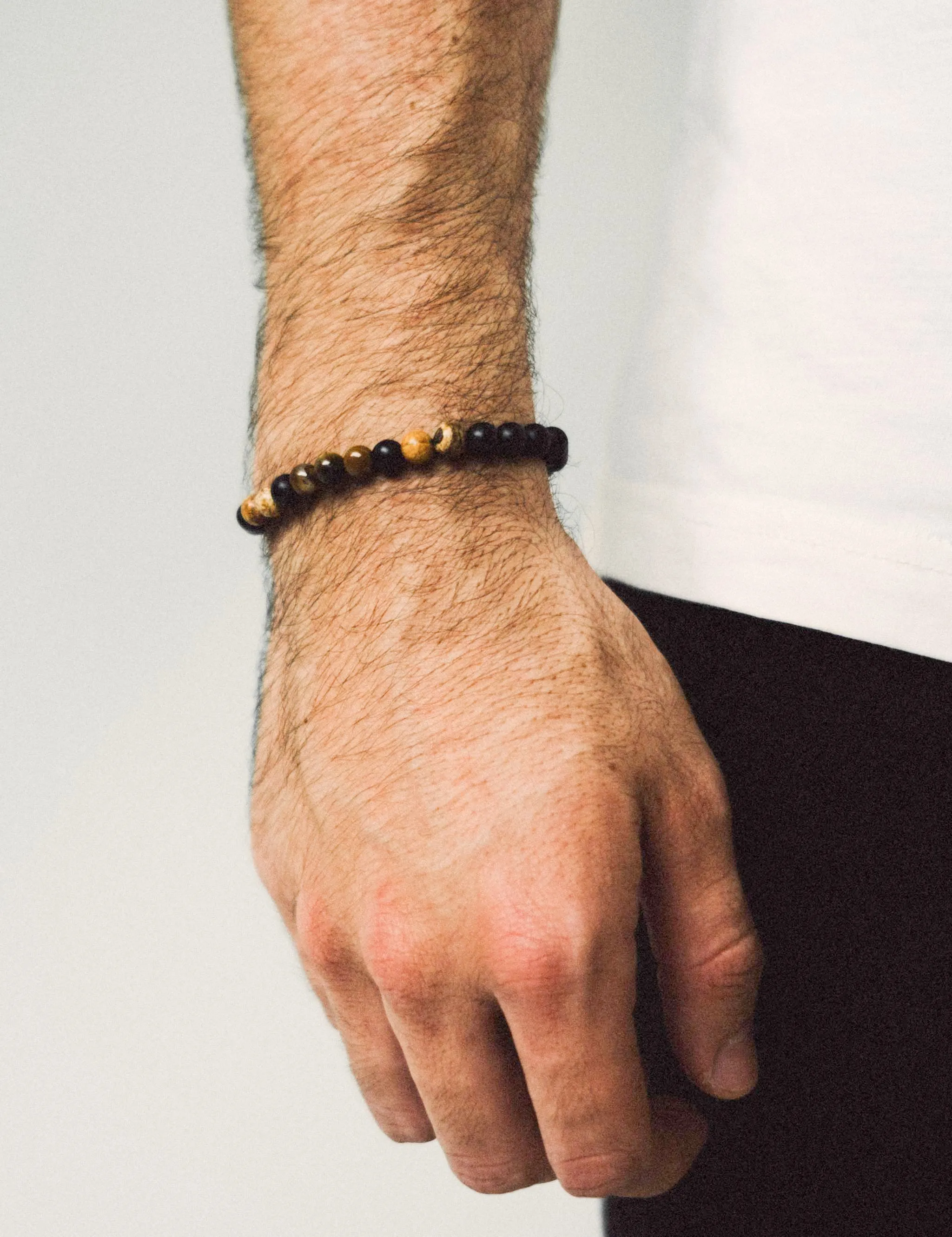 Agustin Onyx & Tiger's Eye Bracelet