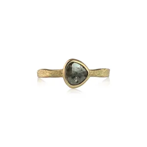 Alaria Solitaire with Rose Cut Pear Diamond Ring
