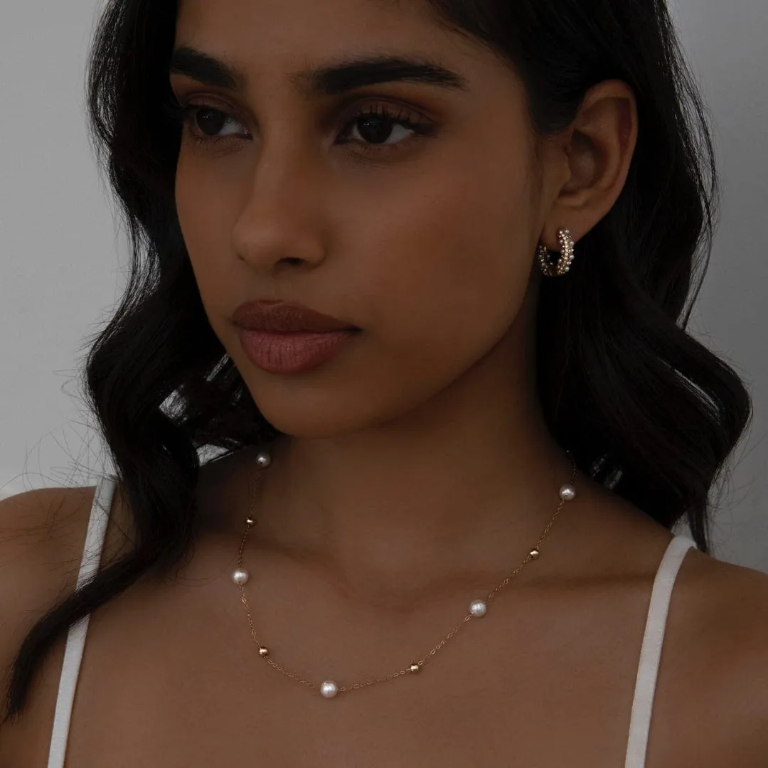 Alice Pearl Hoop Earrings