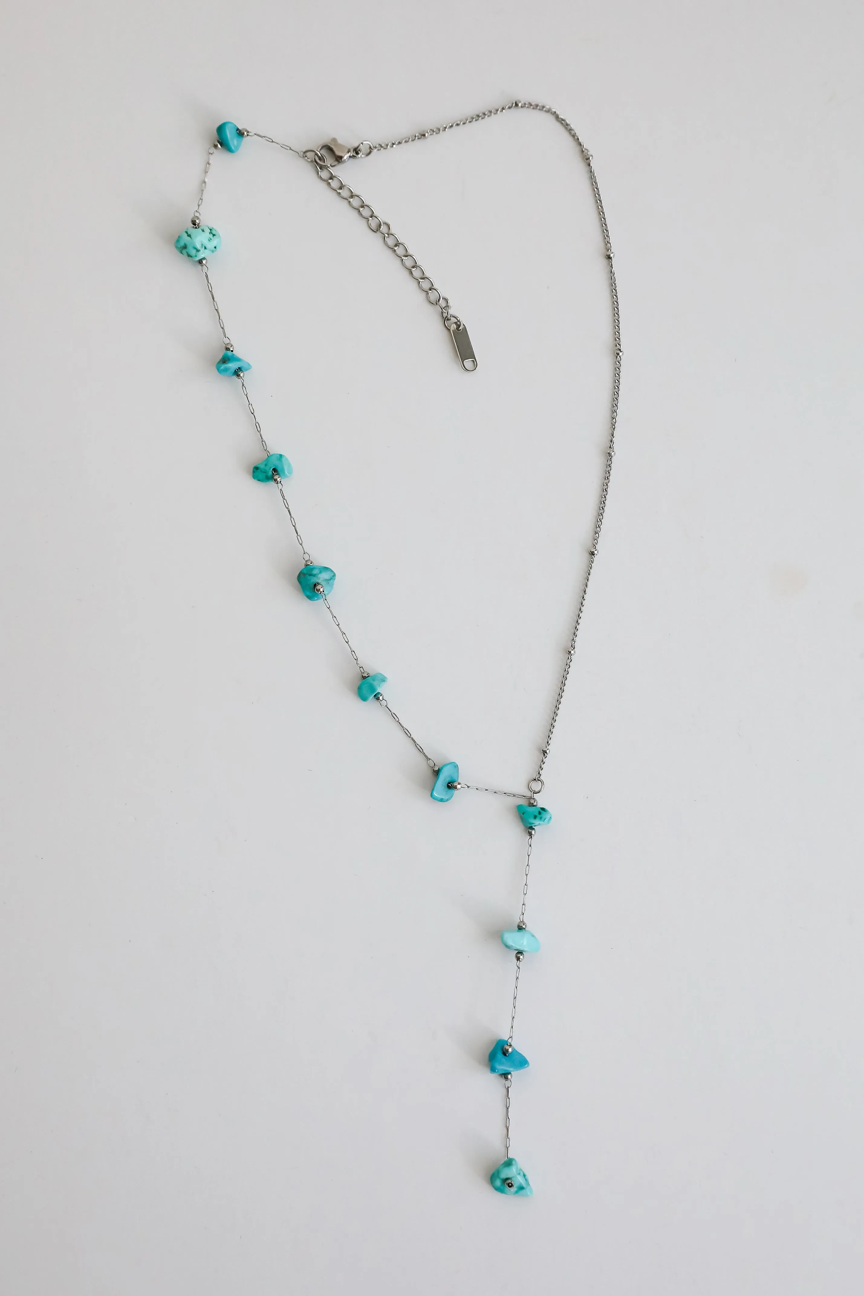 Allison Silver Stone Charm Necklace