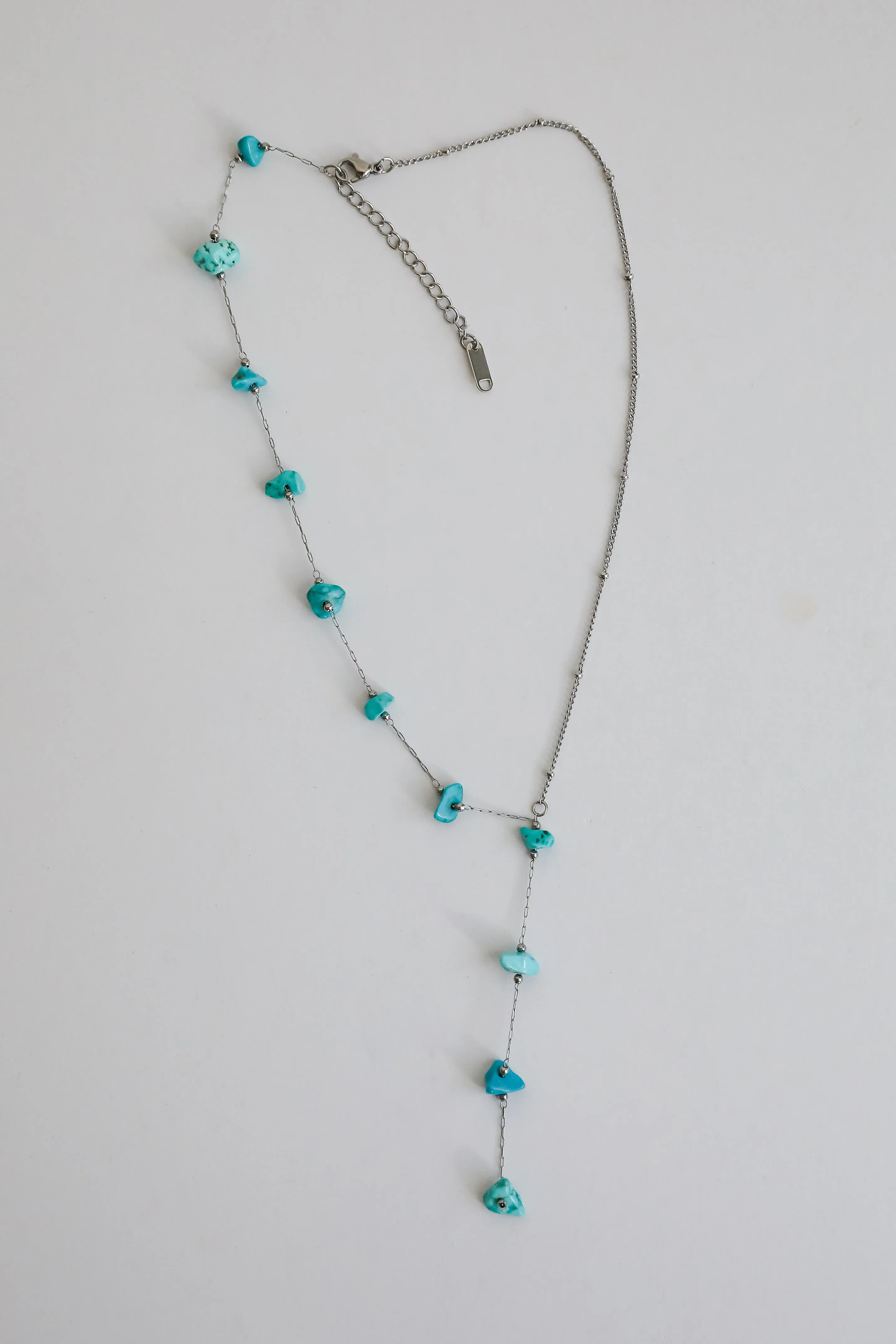 Allison Silver Stone Charm Necklace