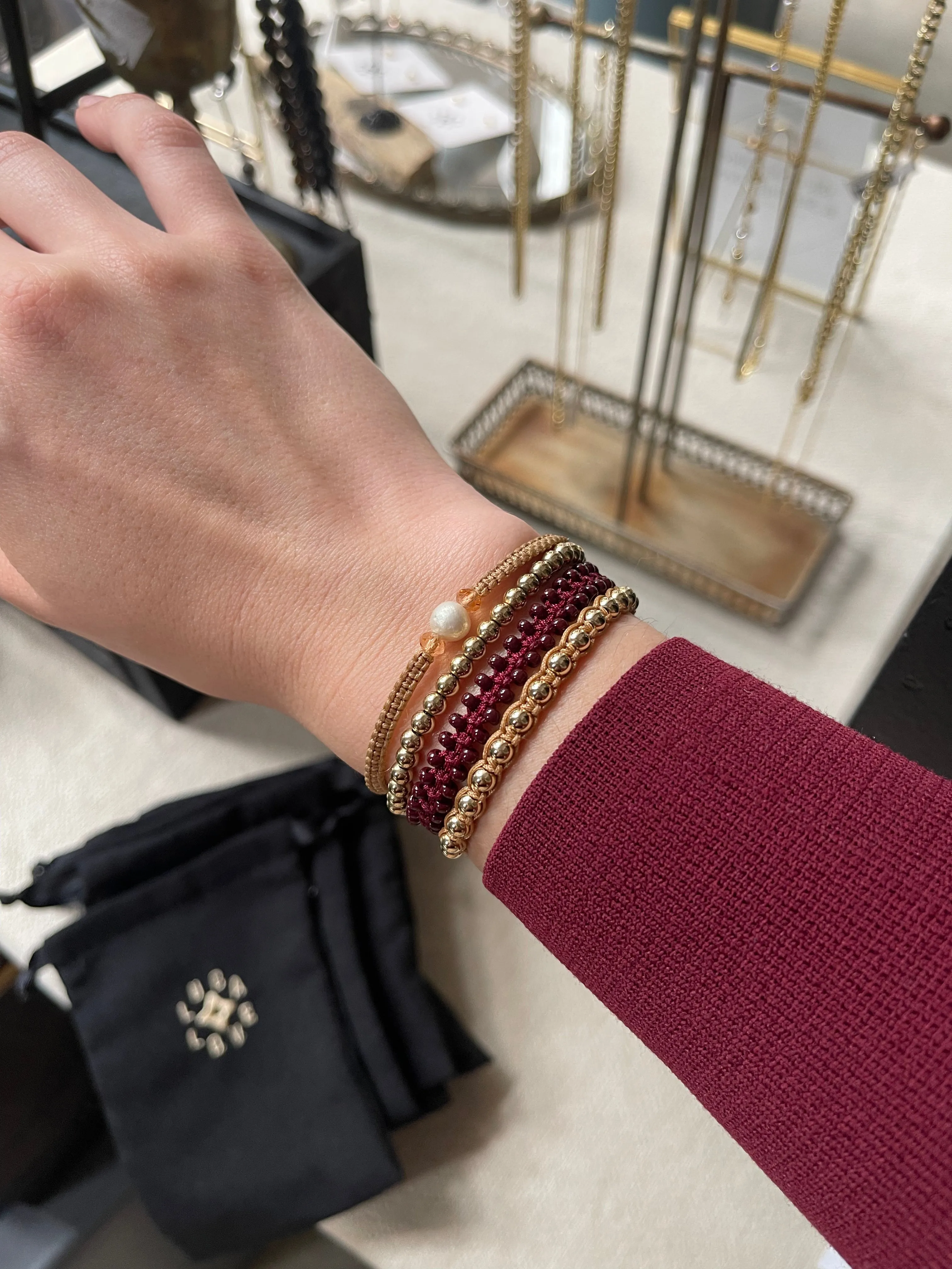 Ally Seed Bead Burgundy