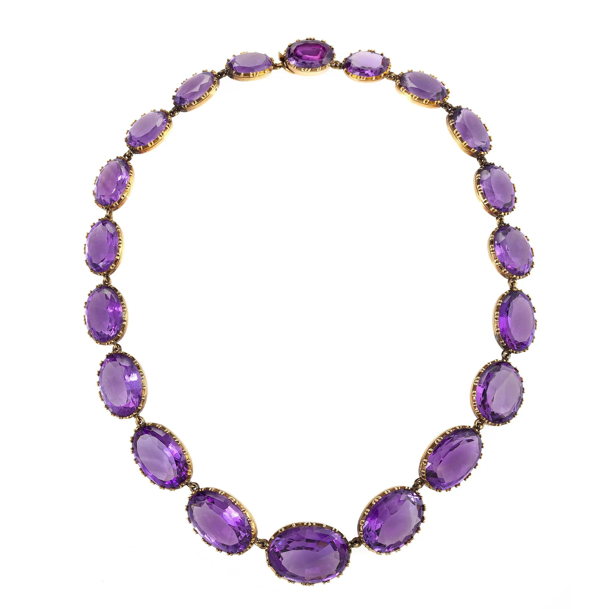 Amethyst Rivi??re Necklace and Earrings Suite
