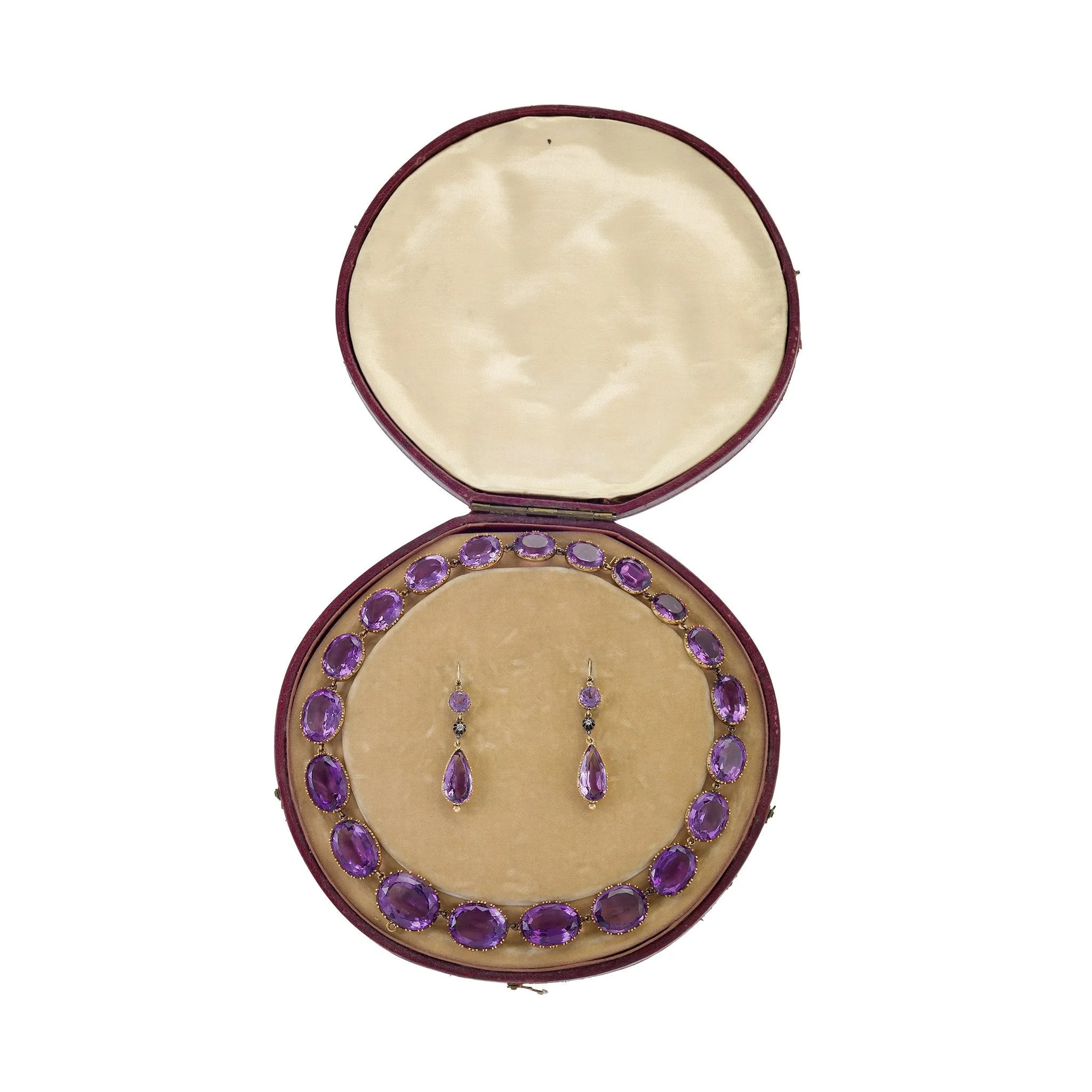 Amethyst Rivi??re Necklace and Earrings Suite