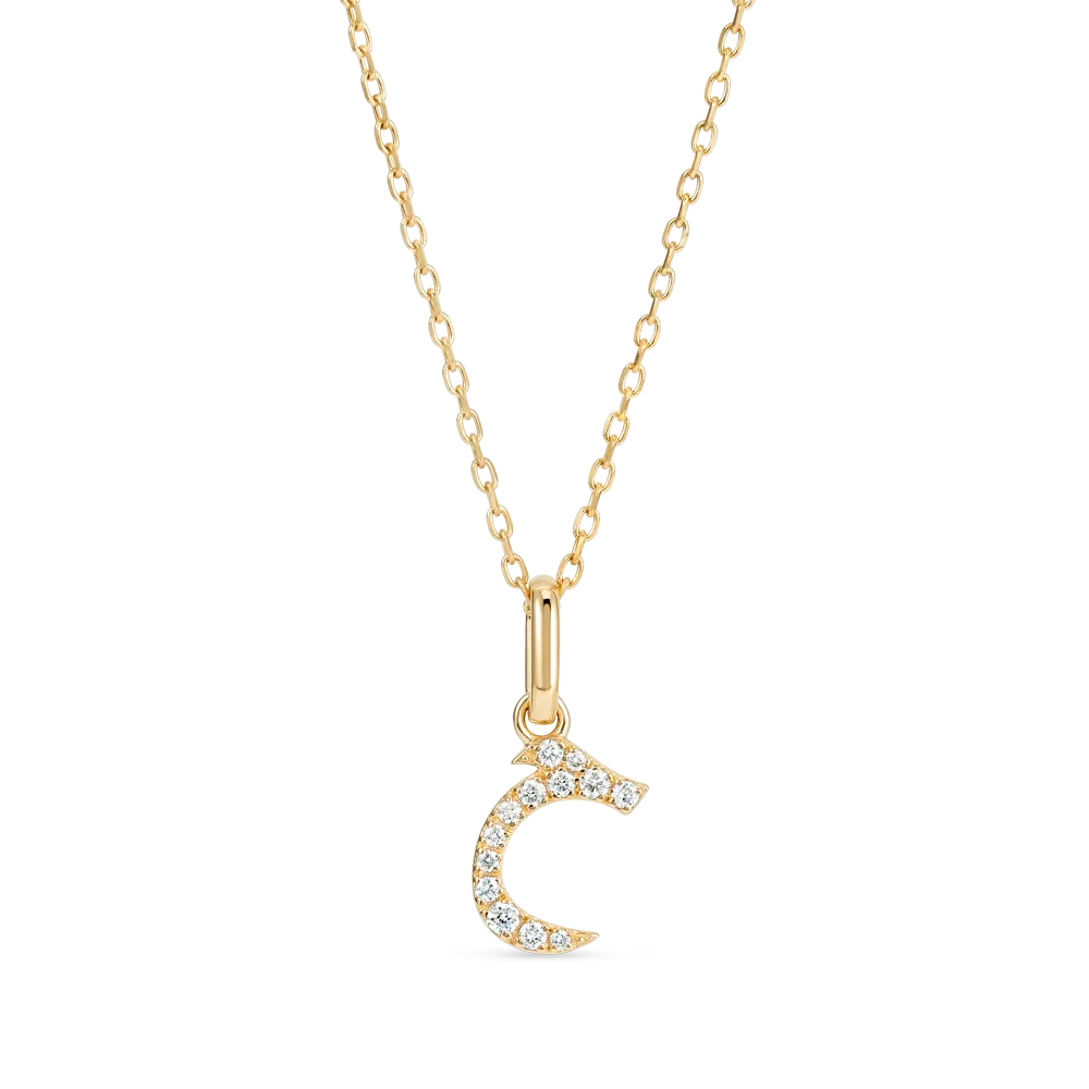 Arabic Letter Pendant Yellow Gold - ?