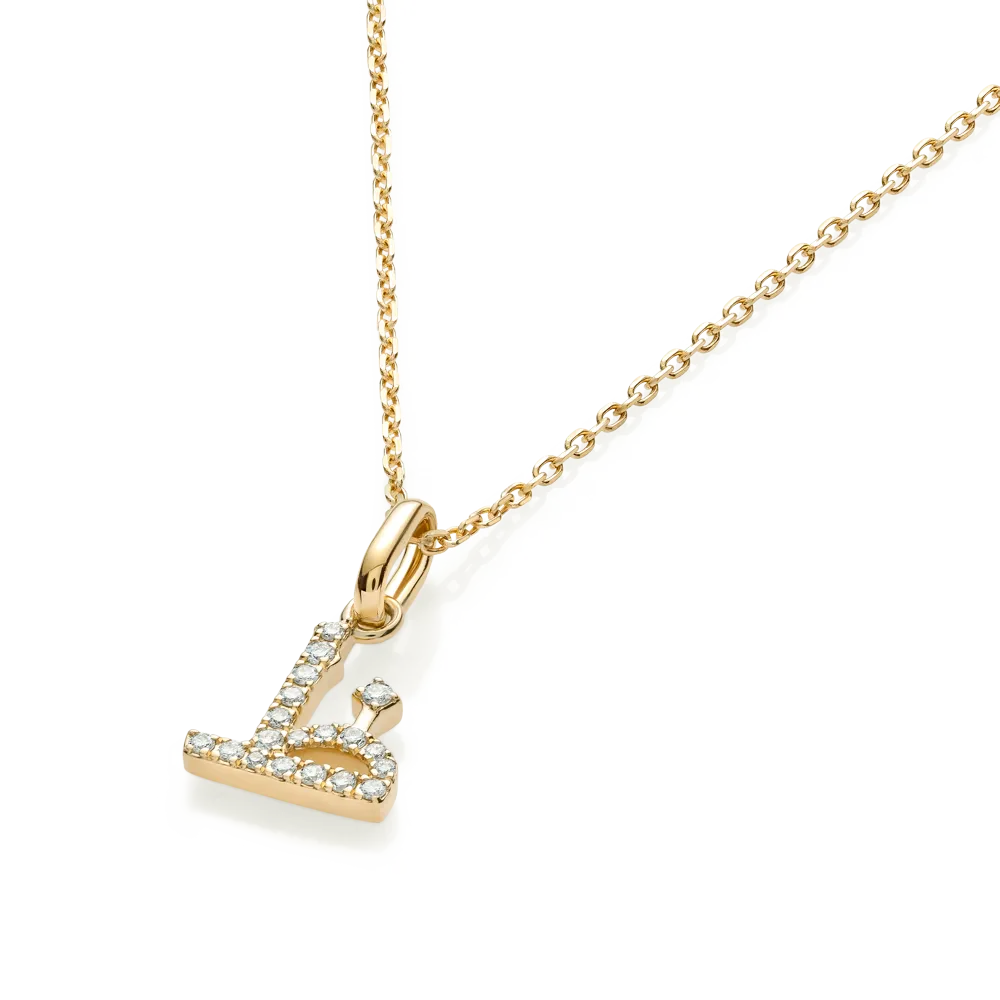 Arabic Letter Pendant Yellow Gold - ?