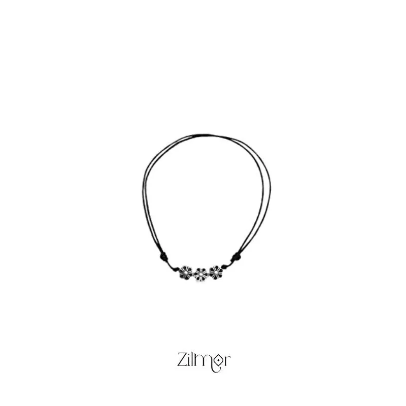 Aster Flower Charm Anklet