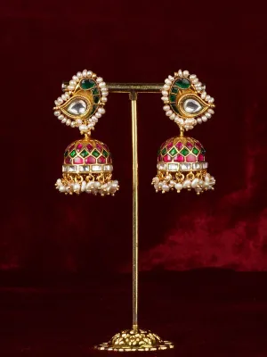 Basra Edit - Real Pearls Multicolor Gold Plated Mishr Earrings - MR-E308M