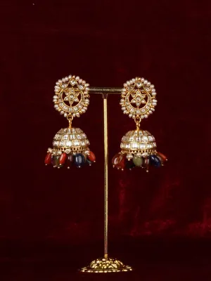 Basra Edit - Real Pearls Multicolor Gold Plated Mishr Earrings - MR-E311