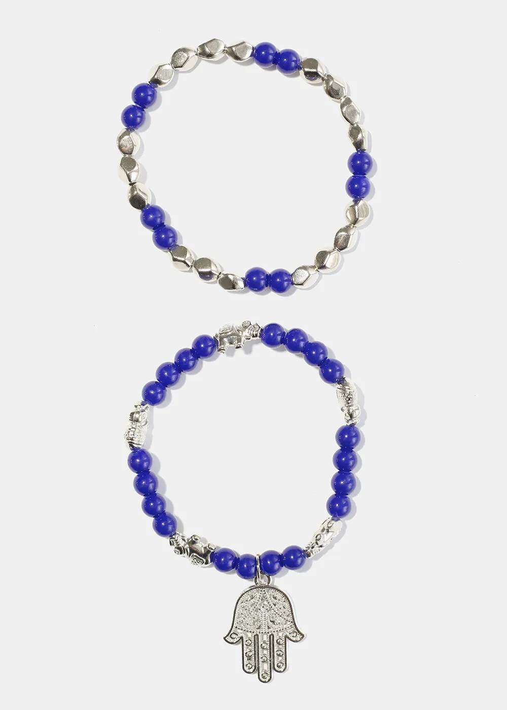 Bead Bracelet with Hamsa Hand
