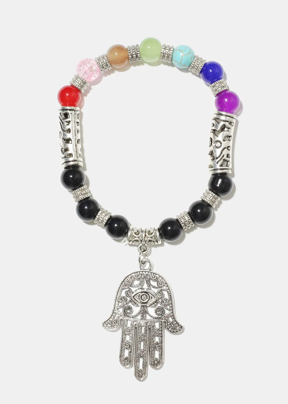 Bead Hamsa Hand Bracelet