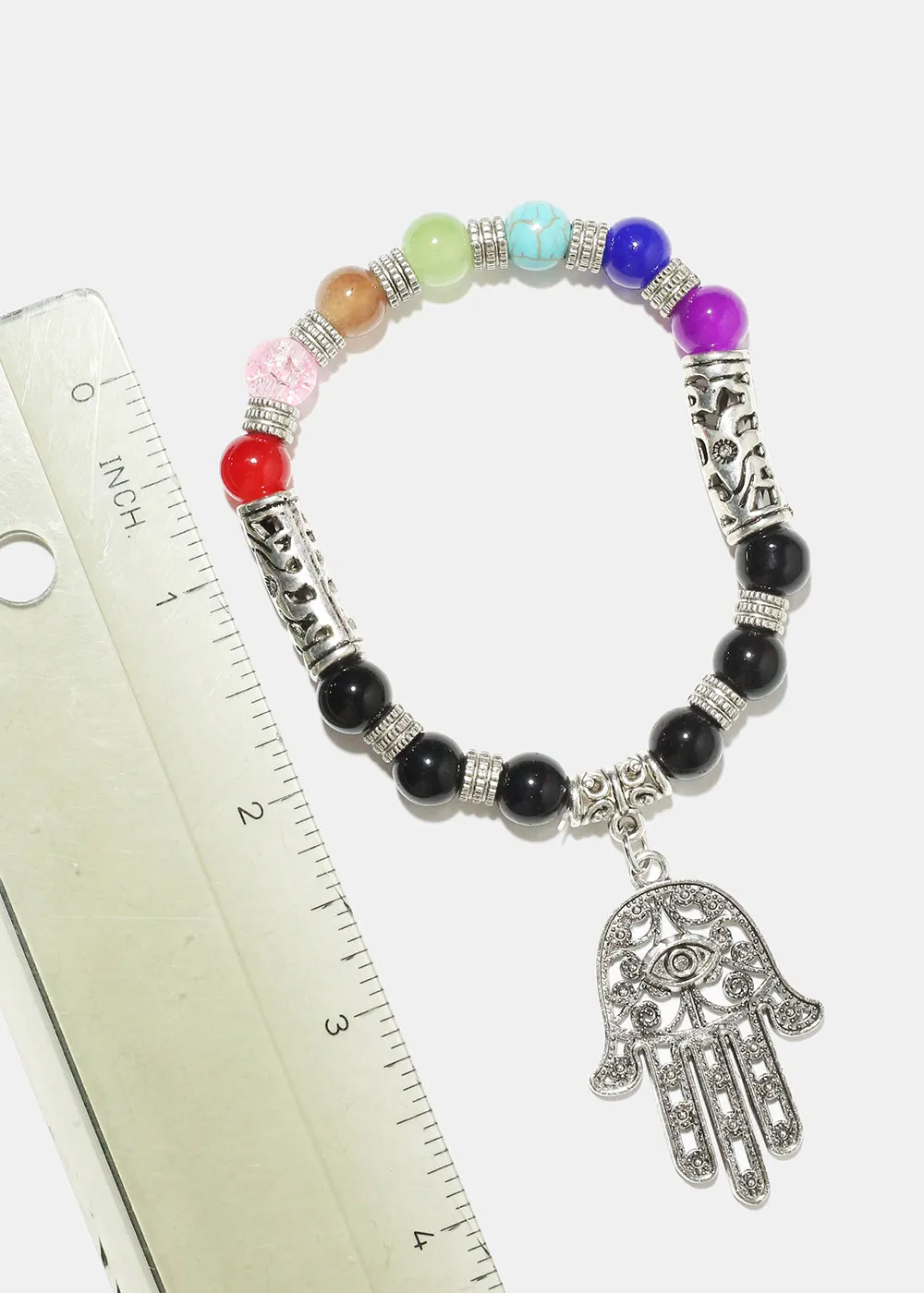 Bead Hamsa Hand Bracelet