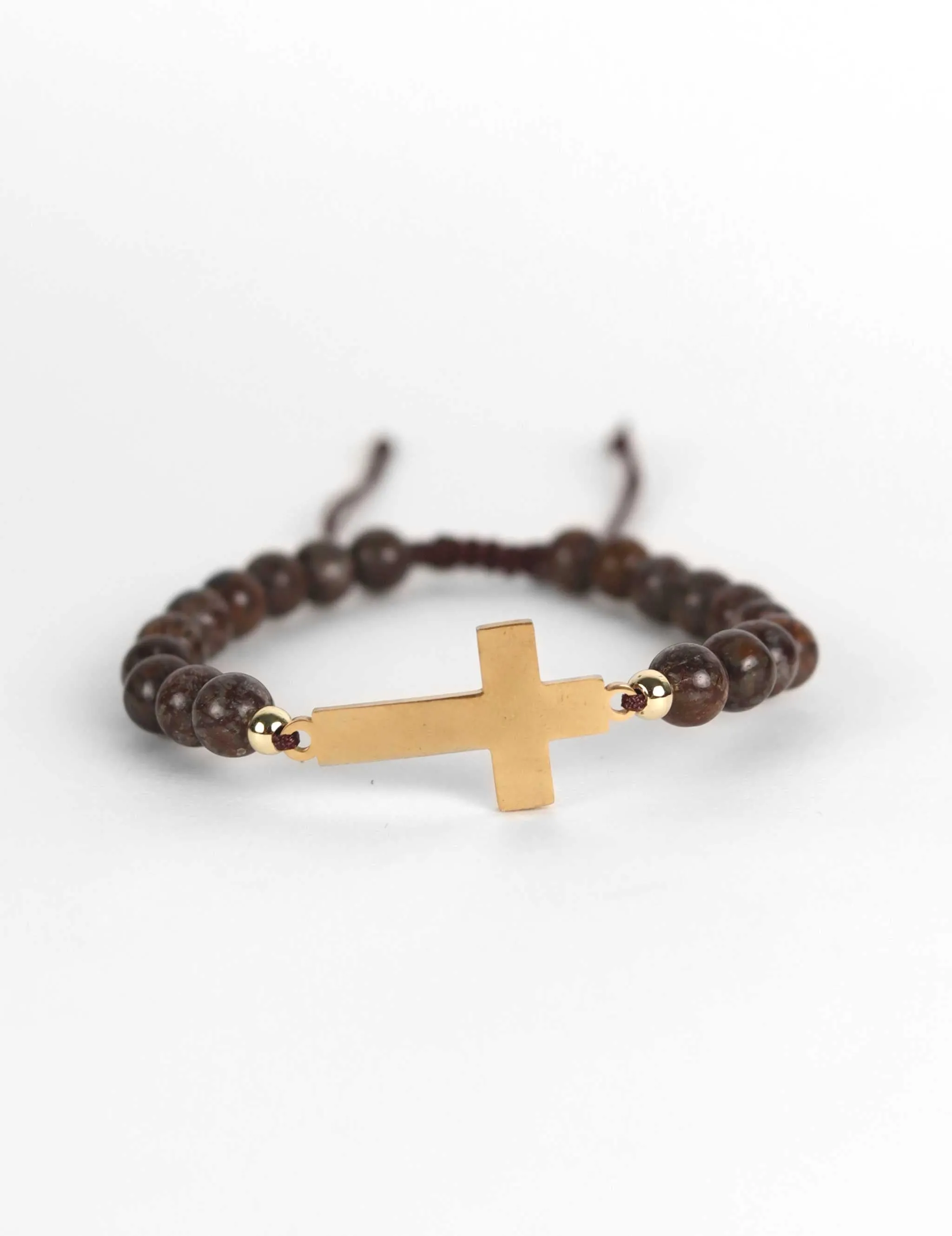 Bernardo Cross Bracelet - Brown