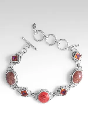 Blessed with Abundance Bracelet? in Orange Sunstone, Spiny Oyster & Ardent? Mystic Topaz