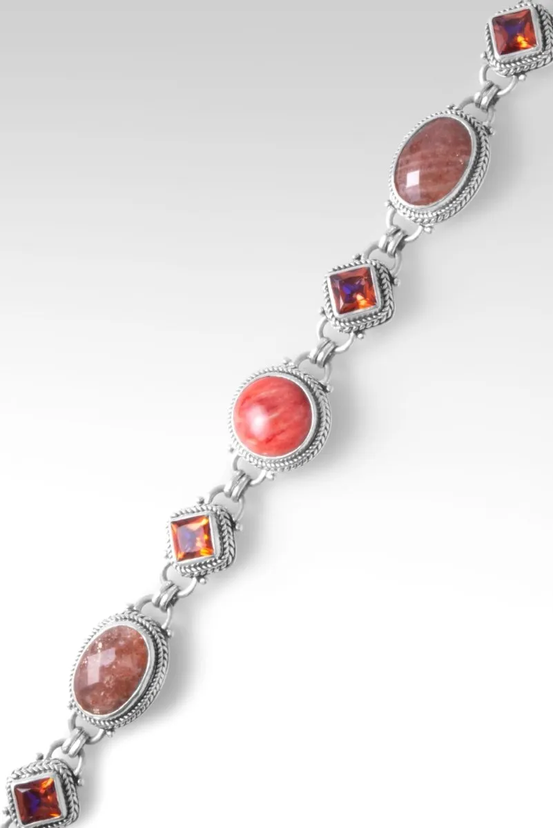 Blessed with Abundance Bracelet? in Orange Sunstone, Spiny Oyster & Ardent? Mystic Topaz