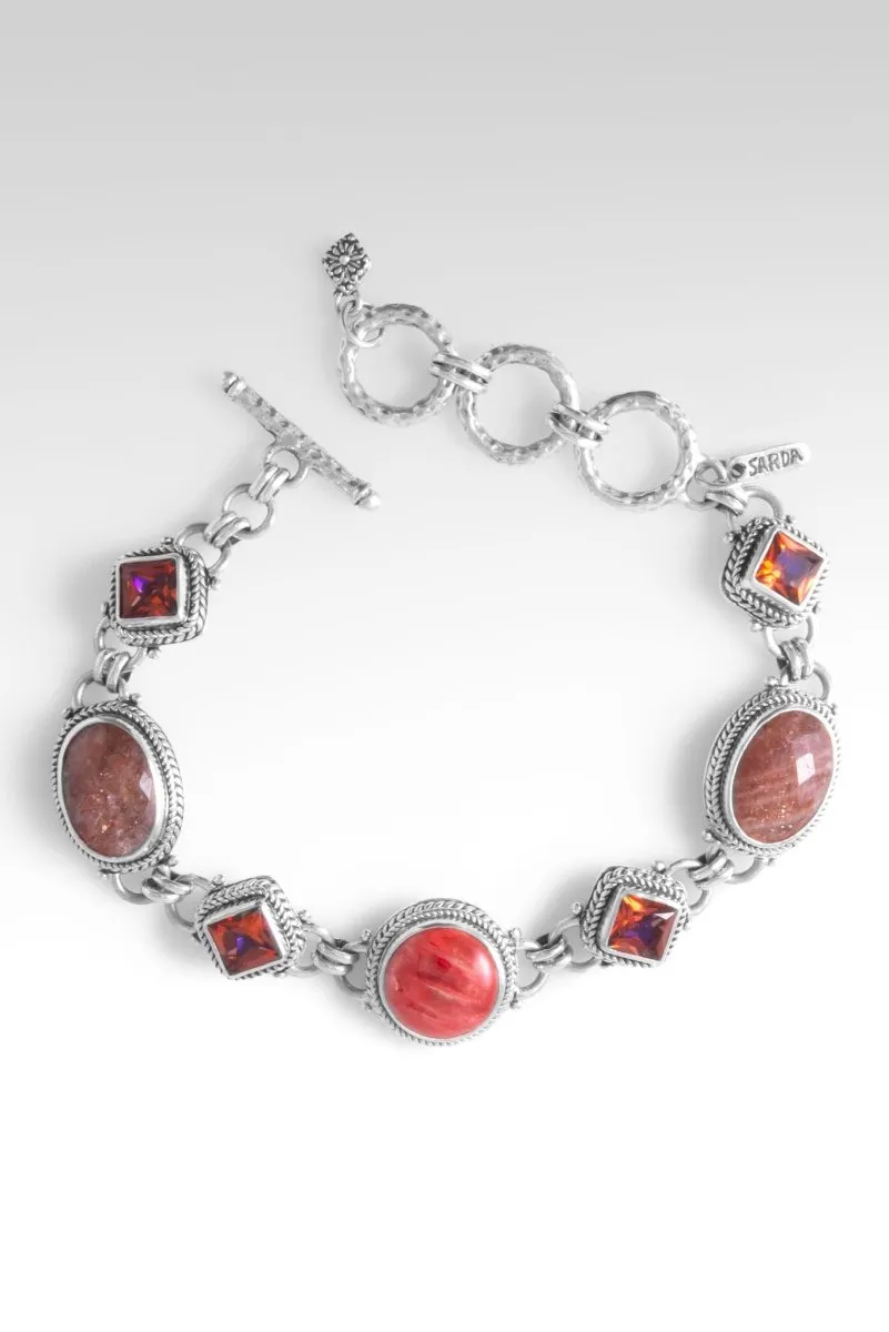 Blessed with Abundance Bracelet? in Orange Sunstone, Spiny Oyster & Ardent? Mystic Topaz