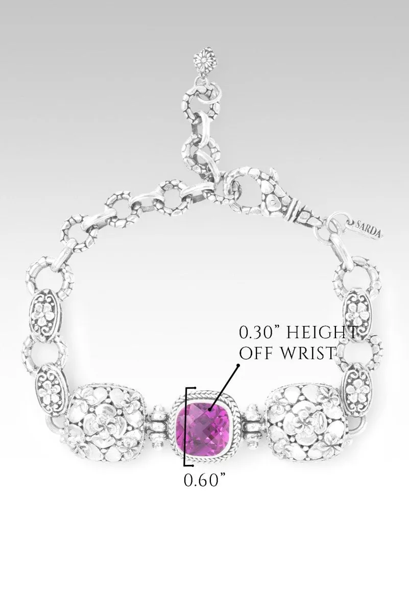 Bloom and Shine Bracelet? in Magenta Lab Created Sapphire