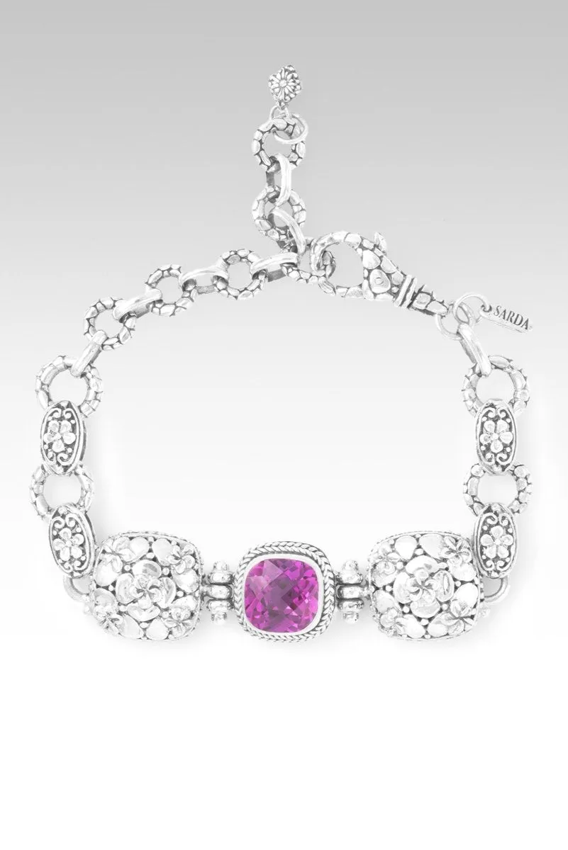 Bloom and Shine Bracelet? in Magenta Lab Created Sapphire