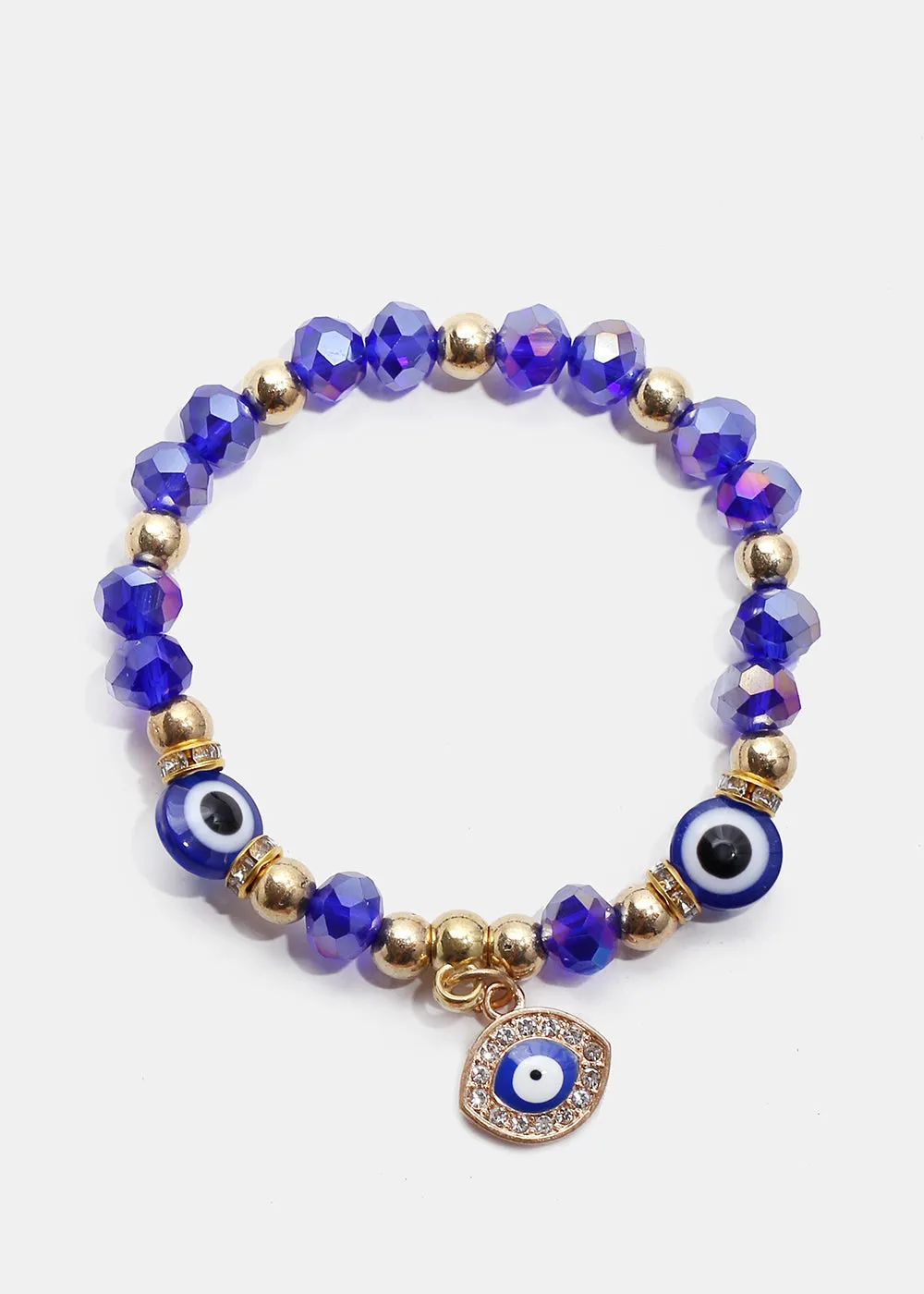Blue Evil Eye Bracelet & Earring Set