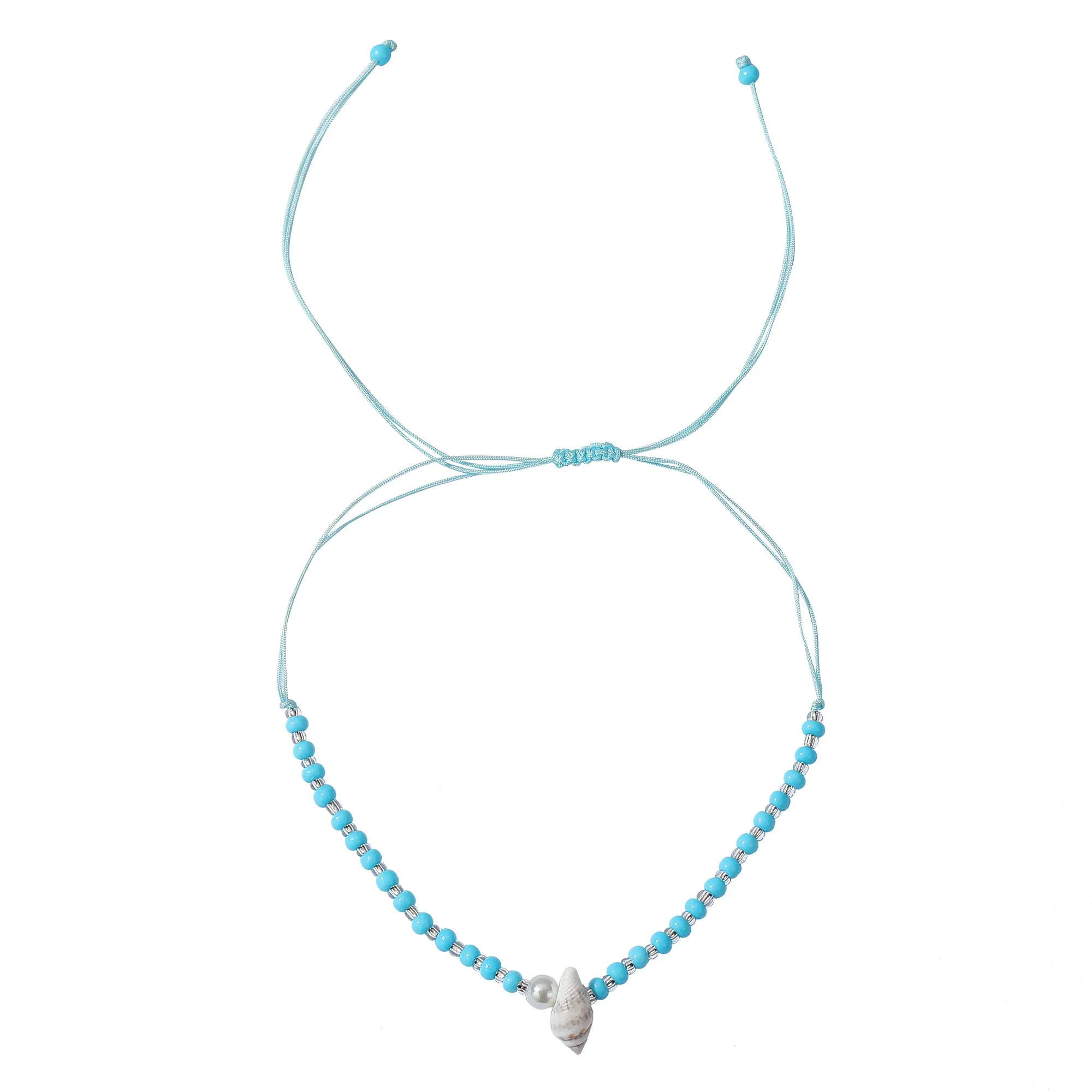 Boho Chic String Anklet with Shell Pearls & Silver Beads - Handcrafted Summer Jewelry for Women - Perfect for Beach Vacations, Festivals, or Everyday Style