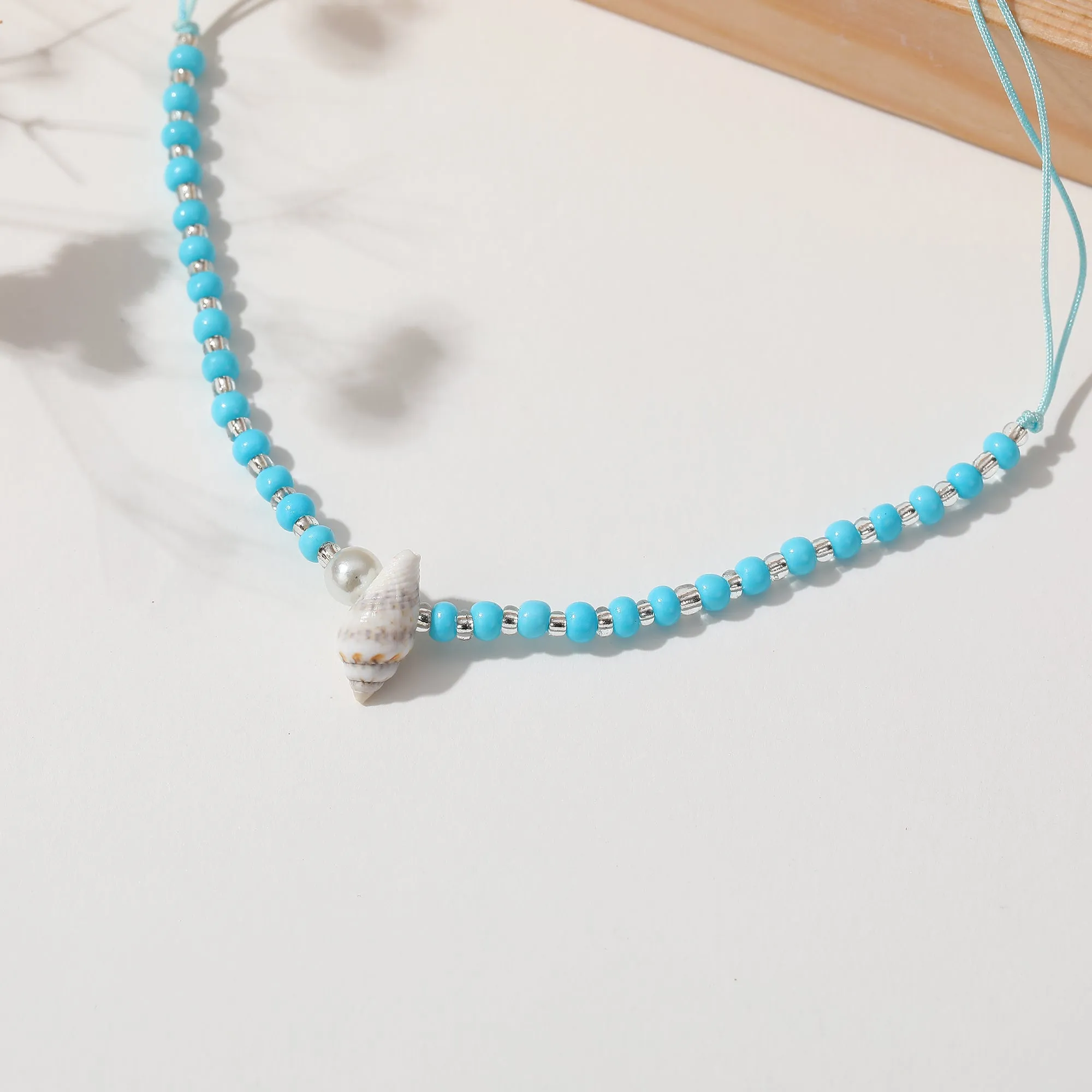 Boho Chic String Anklet with Shell Pearls & Silver Beads - Handcrafted Summer Jewelry for Women - Perfect for Beach Vacations, Festivals, or Everyday Style