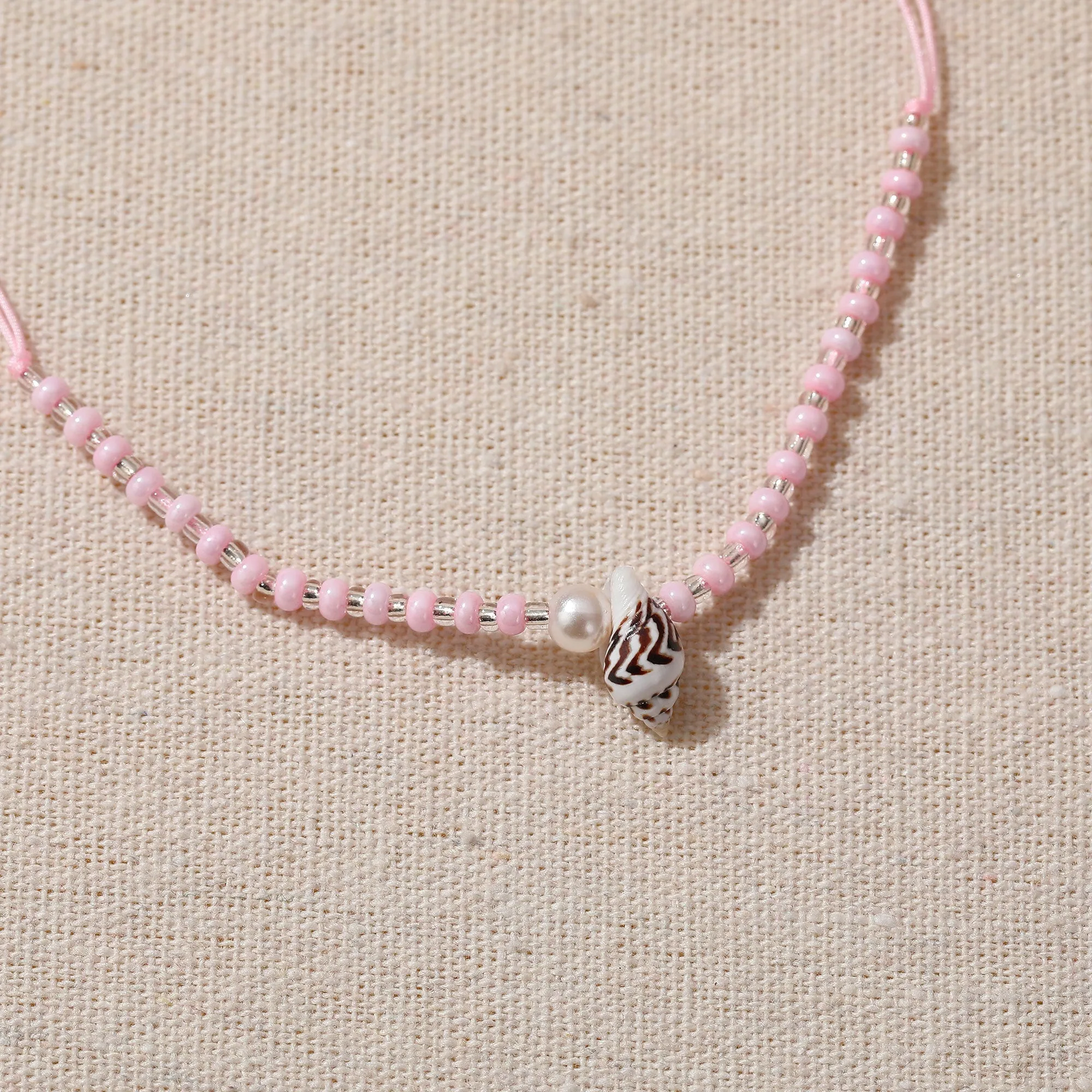 Boho Chic String Anklet with Shell Pearls & Silver Beads - Handcrafted Summer Jewelry for Women - Perfect for Beach Vacations, Festivals, or Everyday Style