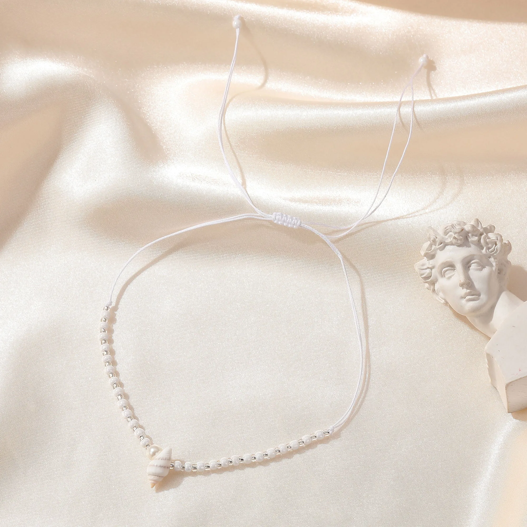 Boho Chic String Anklet with Shell Pearls & Silver Beads - Handcrafted Summer Jewelry for Women - Perfect for Beach Vacations, Festivals, or Everyday Style