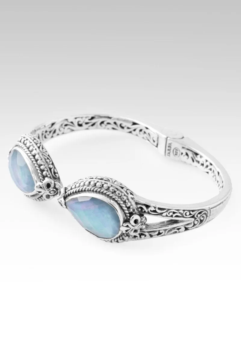 Bring About Peace Tip-to-Tip? in Blue Quartz Mother of Pearl