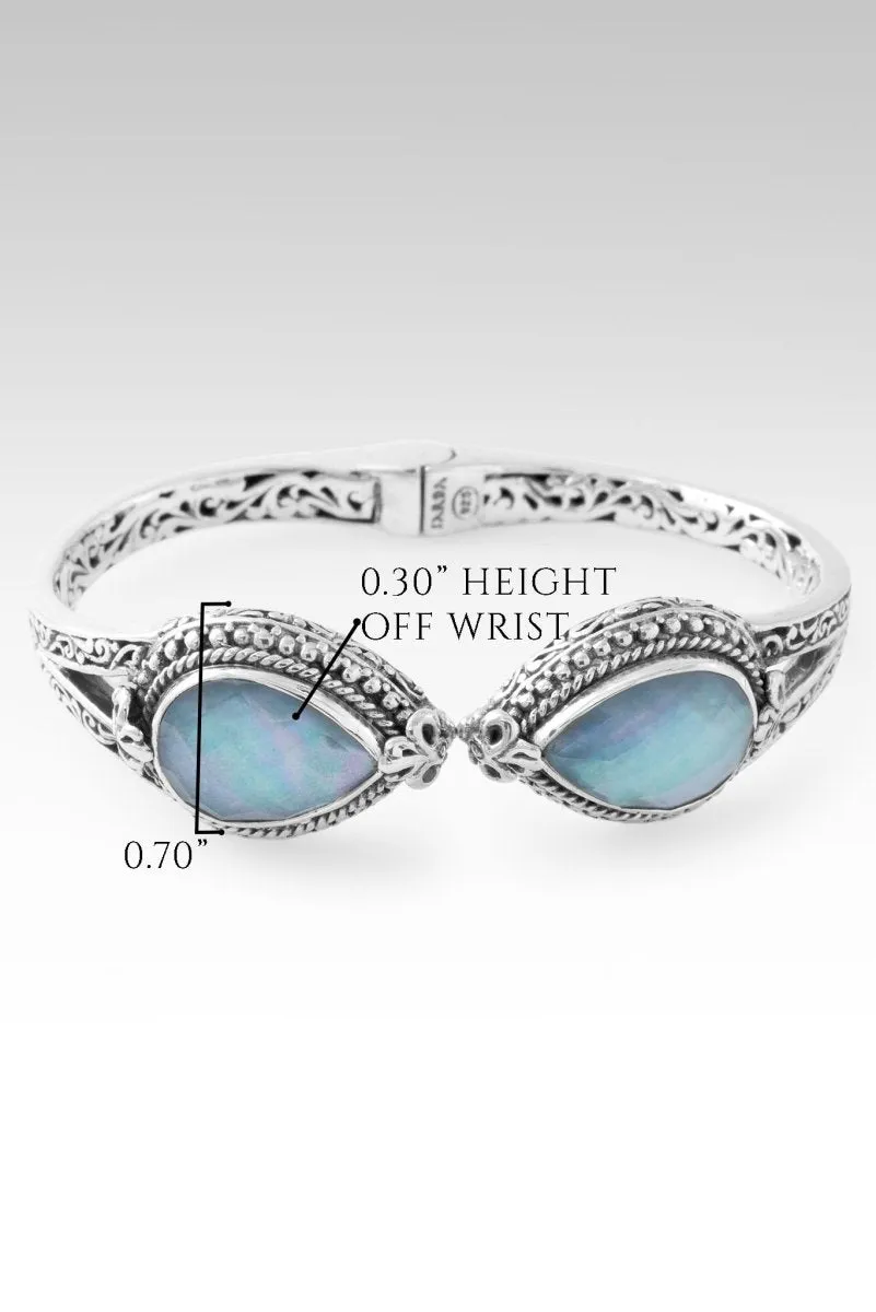 Bring About Peace Tip-to-Tip? in Blue Quartz Mother of Pearl