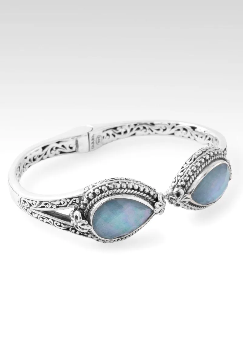 Bring About Peace Tip-to-Tip? in Blue Quartz Mother of Pearl
