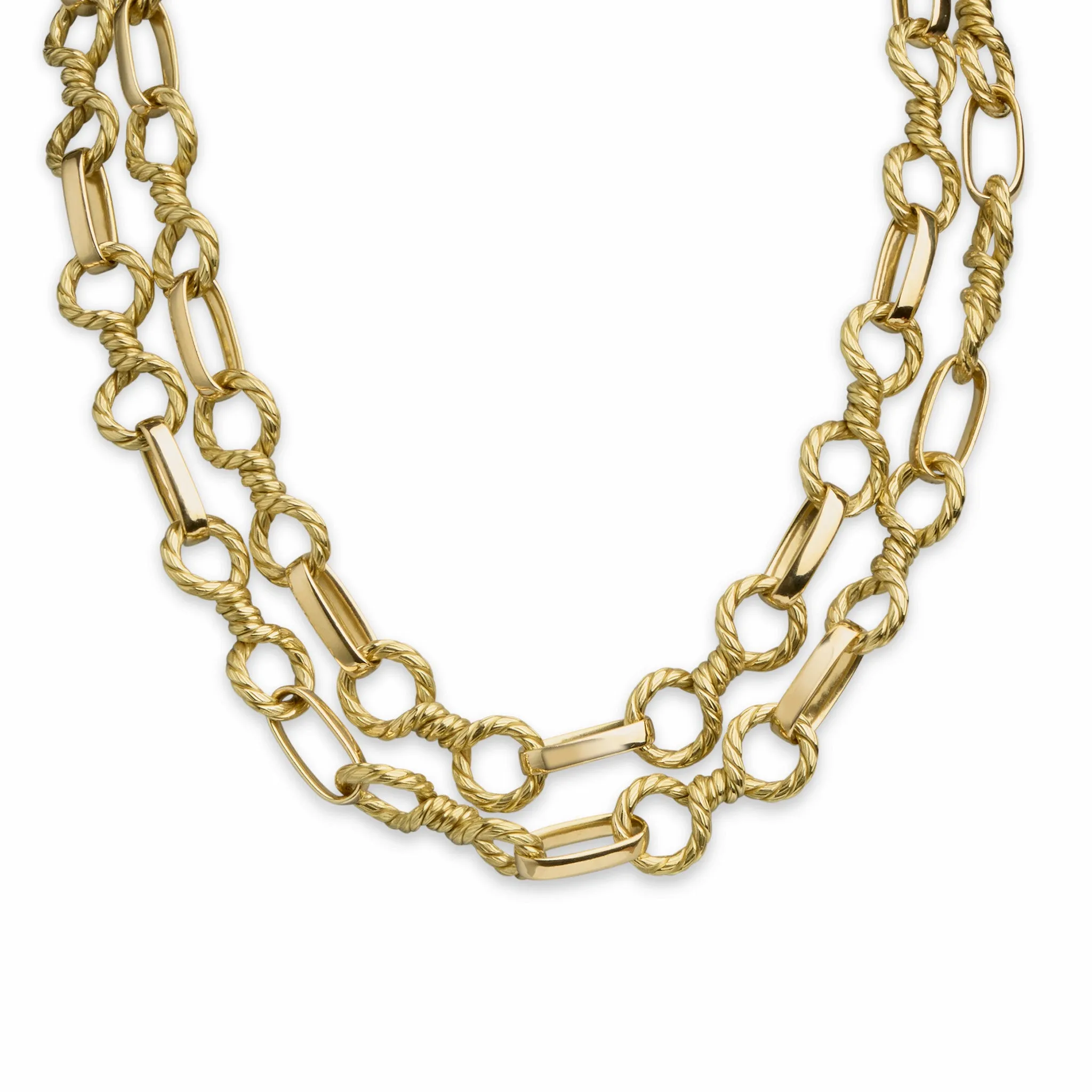 Bulgari Rome 18K Gold Long Chain Necklace