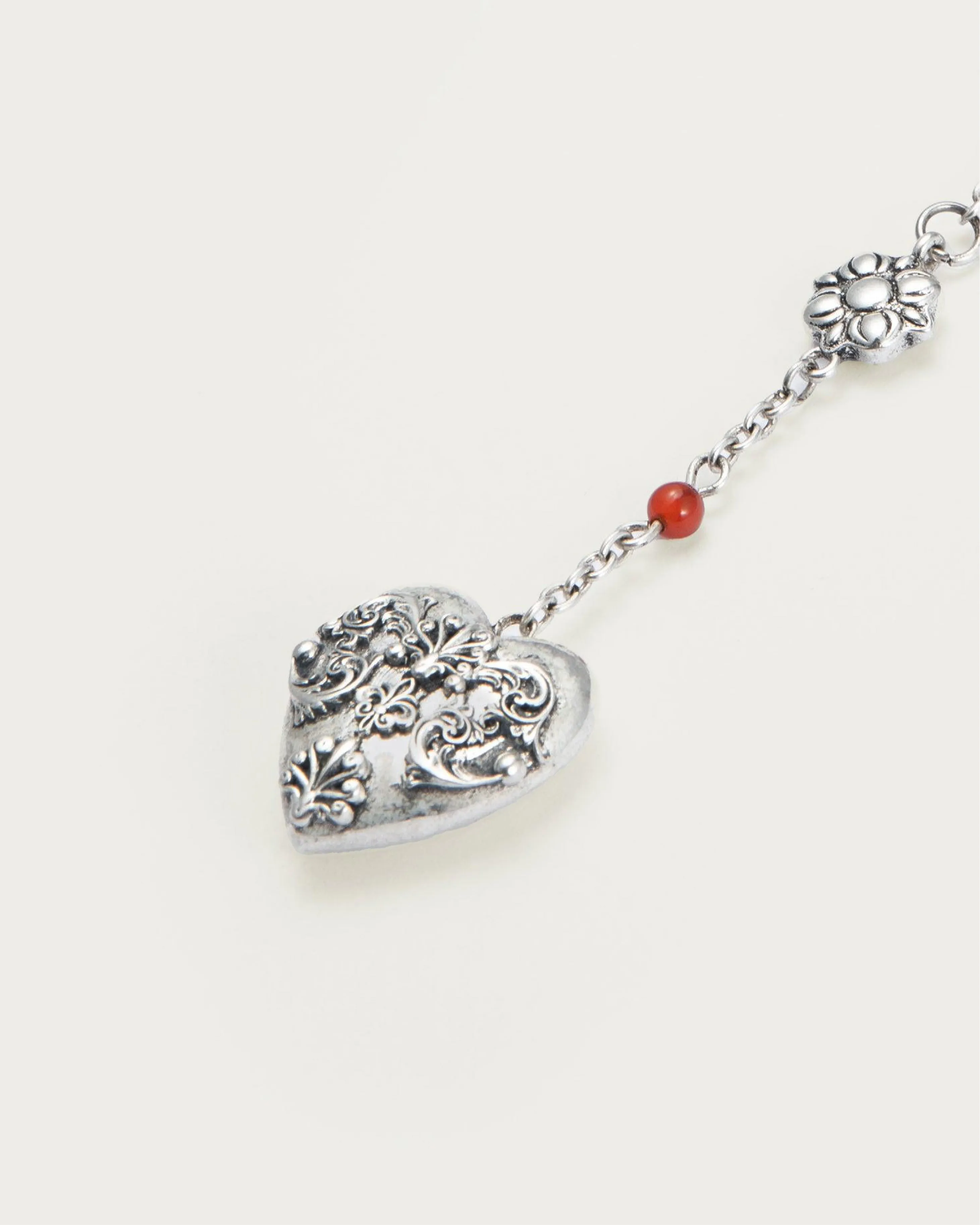 Carnelian Veil Lariat Necklace