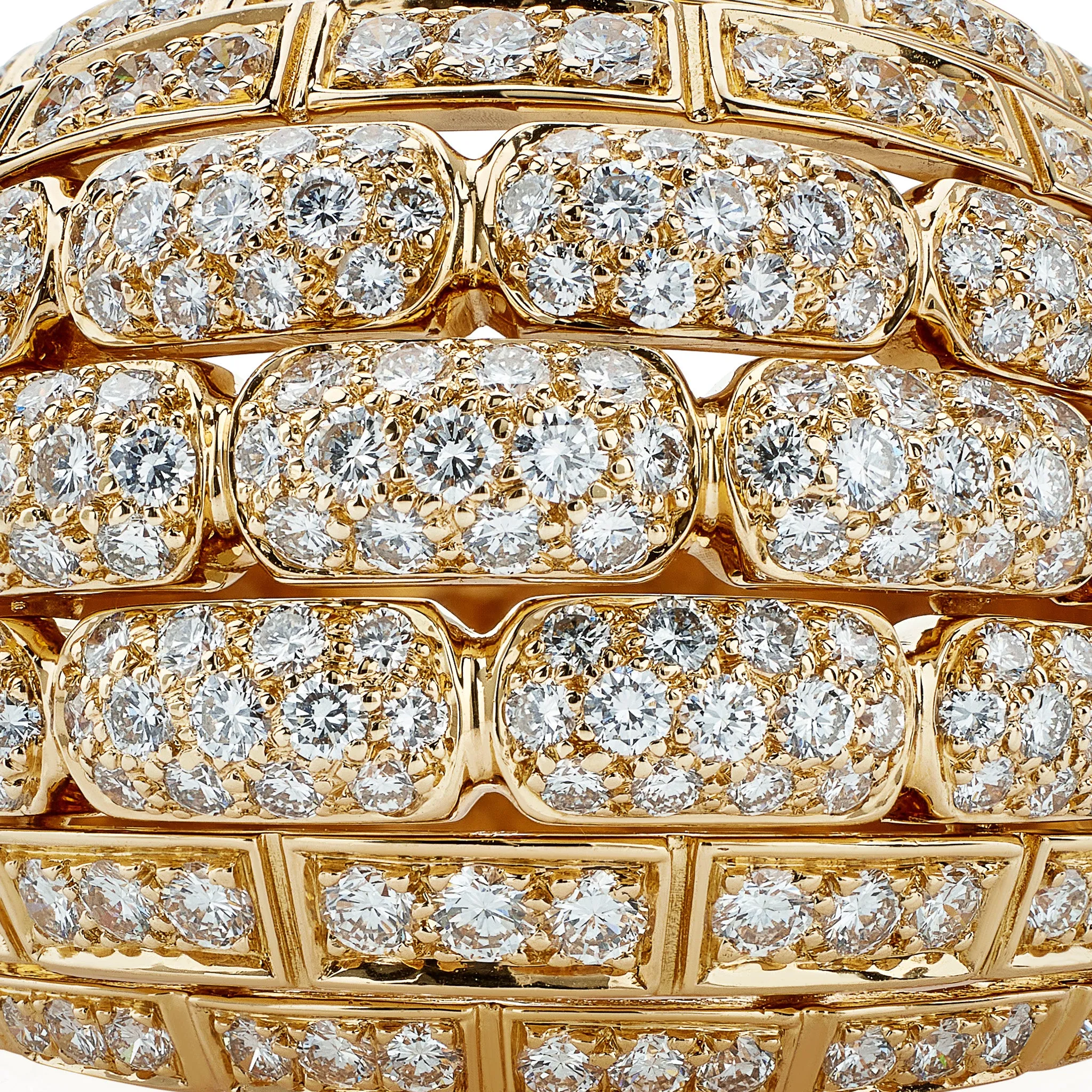 Cartier Paris 18K Gold and Diamond "Maillon Panth??re" Bomb?? Ring