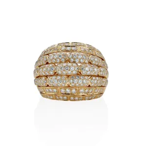 Cartier Paris 18K Gold and Diamond "Maillon Panth??re" Bomb?? Ring