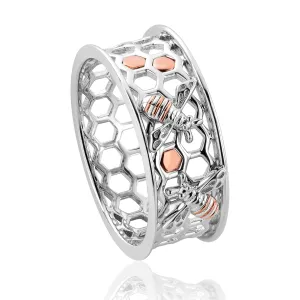 Clogau Honey Bee Sterling Silver Ring D