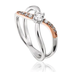 Clogau Kiss 9ct Rose Gold Sterling Silver Ring