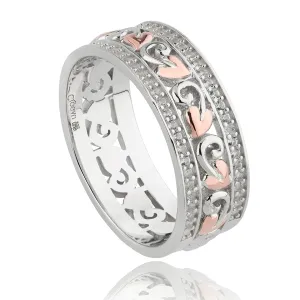 Clogau Tree of Life Sterling Silver Bar Wide Ring D