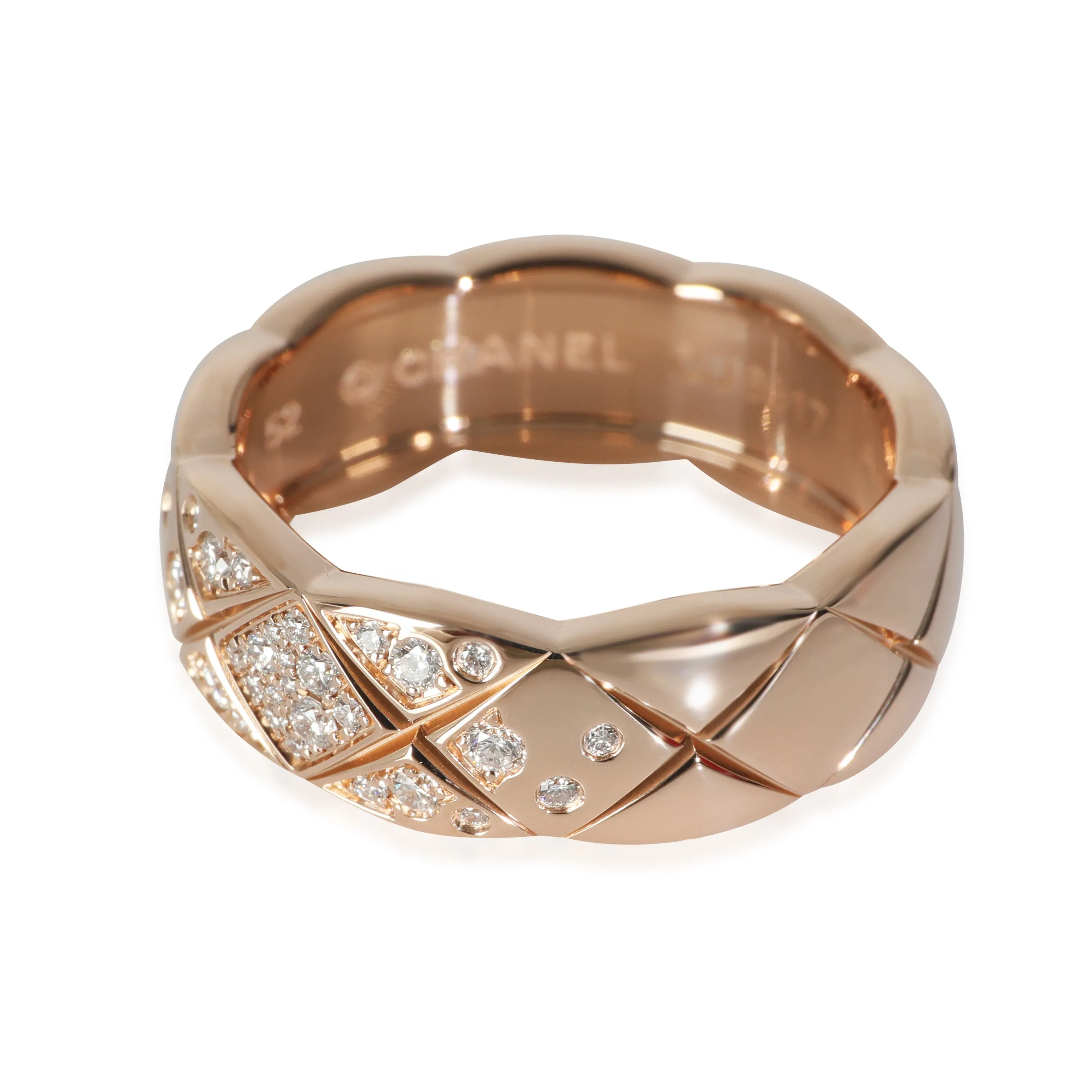 Coco Crush Diamond Ring in 18k Rose Gold