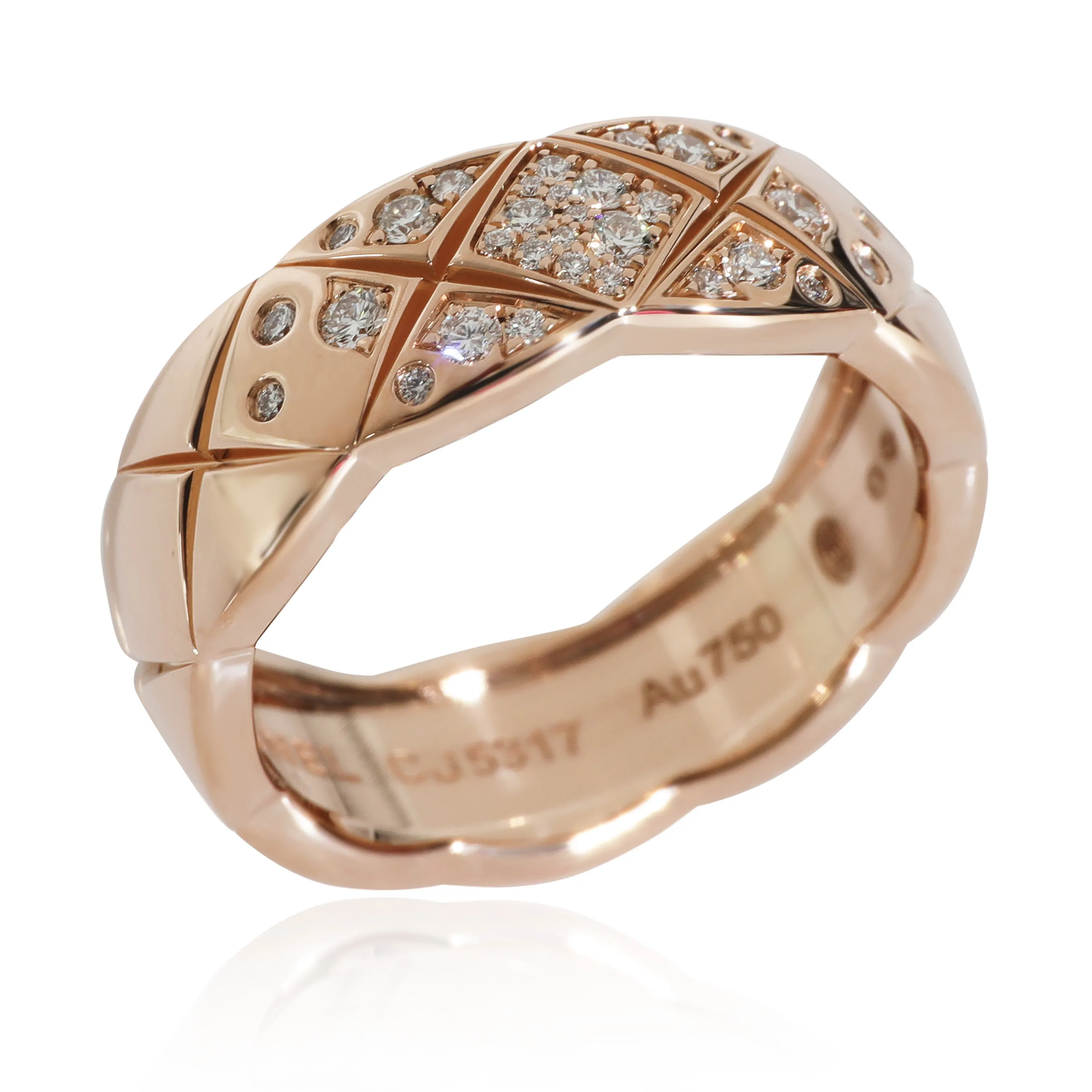 Coco Crush Diamond Ring in 18k Rose Gold