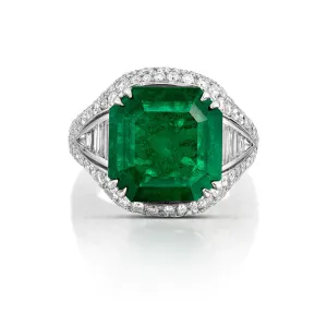 Colombian Emerald and Diamond Ring