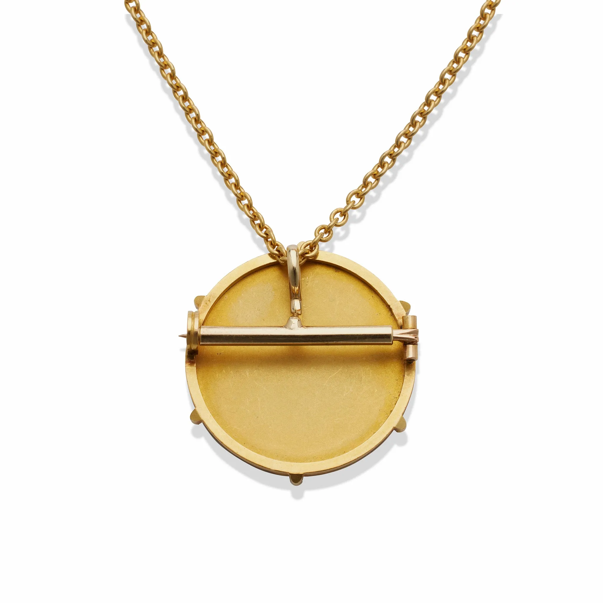 Comte d'Epinay de Briort Art Nouveau Medal-Jewel "Habill??" Pendant Brooch