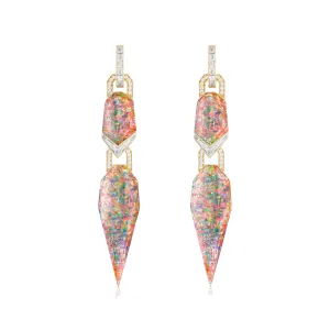 Crystal Haze Shard Threesome Earrings