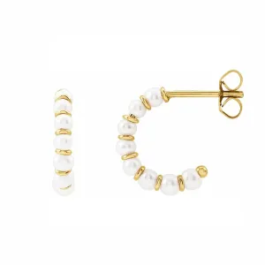 Cultured Freshwater Pearl Hoop Earrings